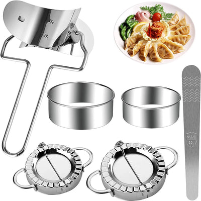 5pcs stainless steel dumpling maker set ravioli empanada pastry press kitchen tools