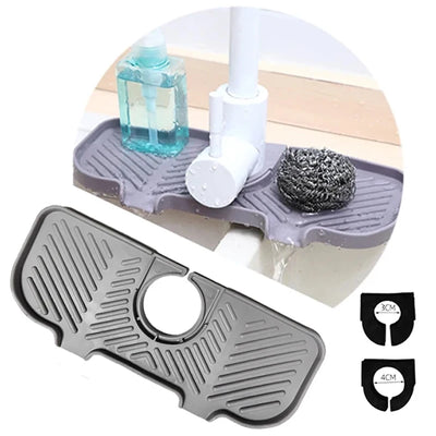 Self-draining silicone soap holder kitchen sink sponge tray organizer waterproof quick-dry soap dish