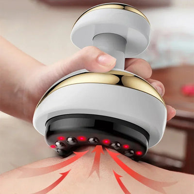Home electric guasha cupping massager with suction and heating for anti-cellulite, fat burning, and muscle relaxation
