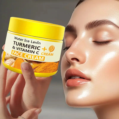 Turmeric Vitamin C Anti-Aging Cream with collagen and hyaluronic acid for wrinkle repair, hydration, and skin brightening