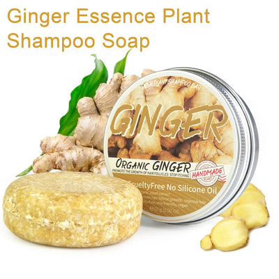 Ginger Polygonum Herbal Shampoo Bar – Natural Anti-Dandruff & Oily Scalp Hair Care Soap