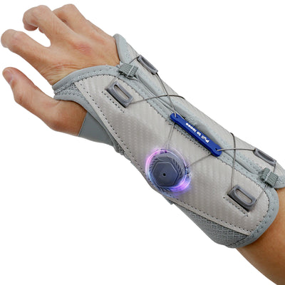 Adjustable carpal tunnel wrist brace with hard protective gear and metal splint for pain relief and injury support