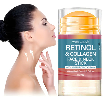 Retinol and Collagen Firming Cream Stick with Hyaluronic Acid for wrinkle reduction, moisturizing, and brightening face and neck