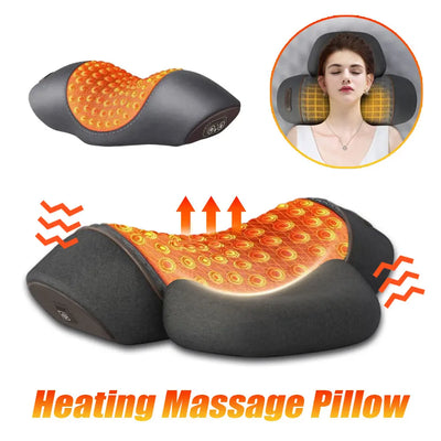 🛏️ Electric neck massage pillow with heat, vibration, and memory foam cervical support