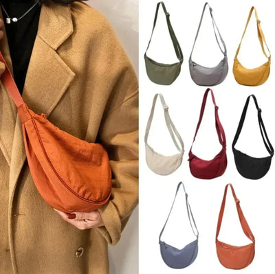Casual nylon hobo crossbody bag – large capacity women’s shoulder tote for travel and daily use