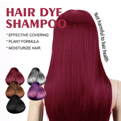 5 Colors Hair Dyeing Shampoo – 3-in-1 Rapid Coloring & Nourishing Herbal Black Shampoo