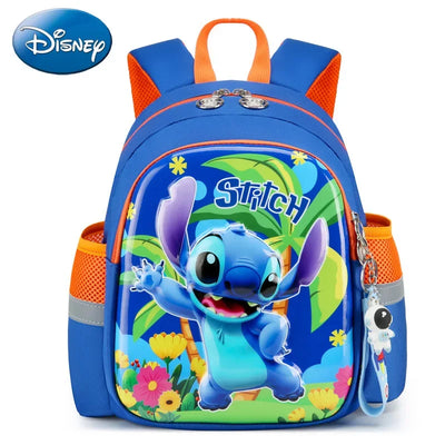Disney Stitch kids backpack with tropical design, lightweight school bag for boys and girls