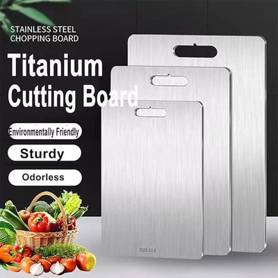Stainless steel cutting board antibacterial mildew-proof odorless kitchen board for fruits, vegetables, meat, and dough