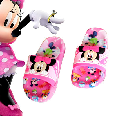 Pink Minnie Mouse kids sandals with soft sole and anti-slip bottom for toddlers boys and girls