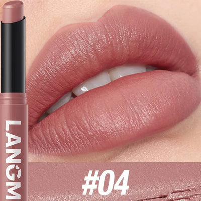 12 Color Matte Lipstick Pencil – Waterproof, Long-Lasting Nude Lip Tint