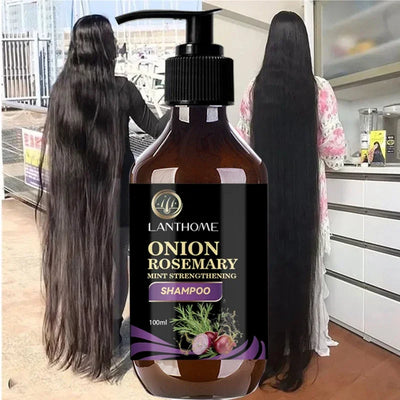 Rosemary Onion Mint Strengthening Shampoo – Herbal Hair Growth & Anti-Hair Loss Formula